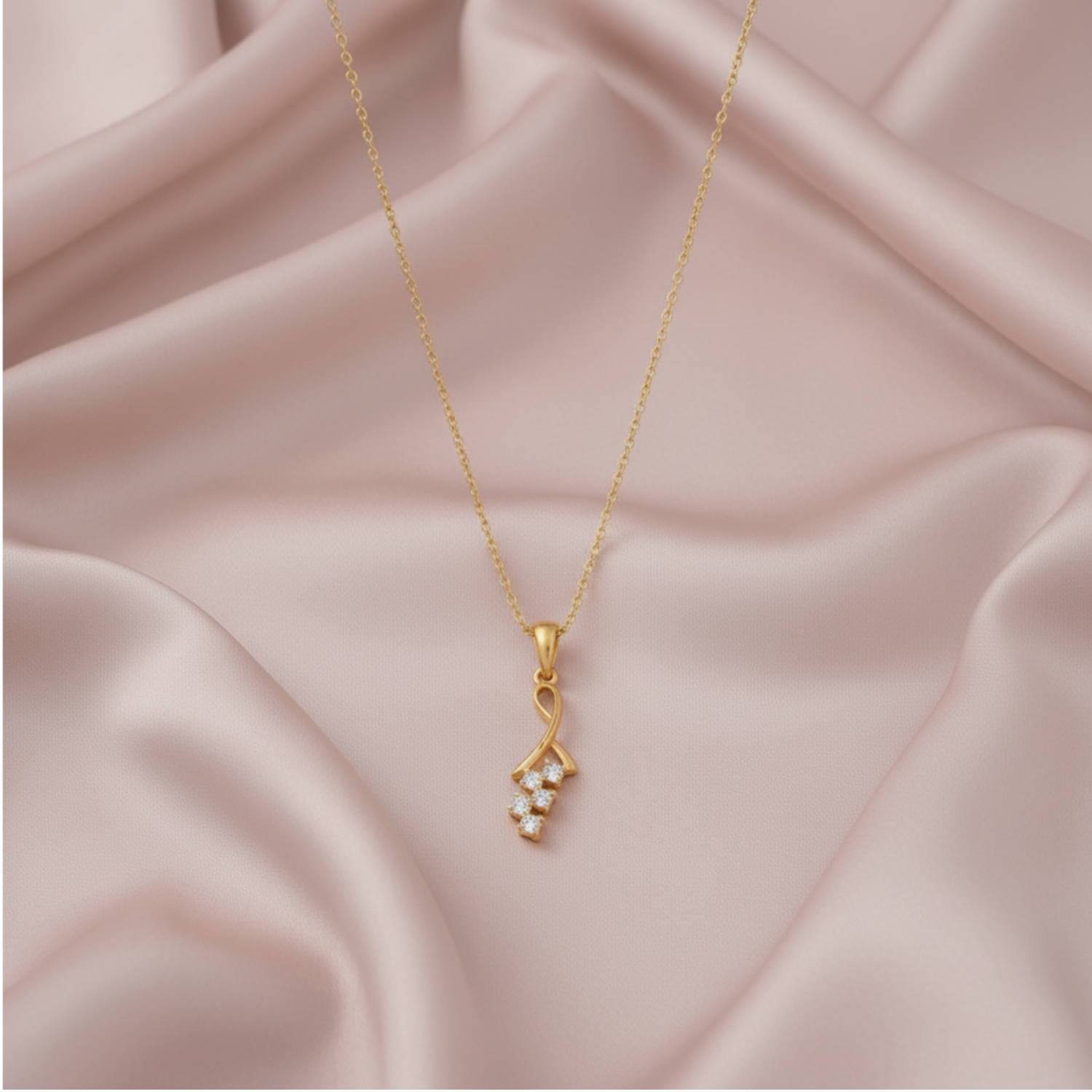 Celestial Bouquet Gold Plated Lab Grown Diamond Pendant