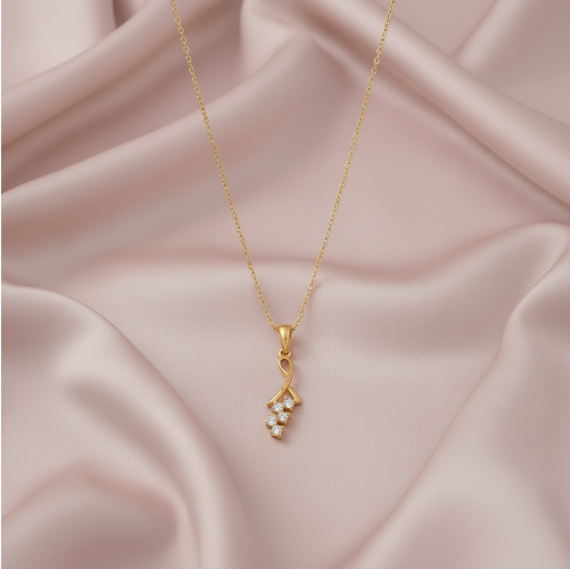 Celestial Bouquet Gold Plated Lab Grown Diamond Pendant