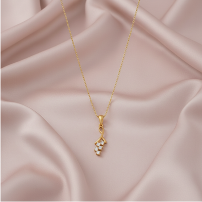 Celestial Bouquet Gold Plated Lab Grown Diamond Pendant