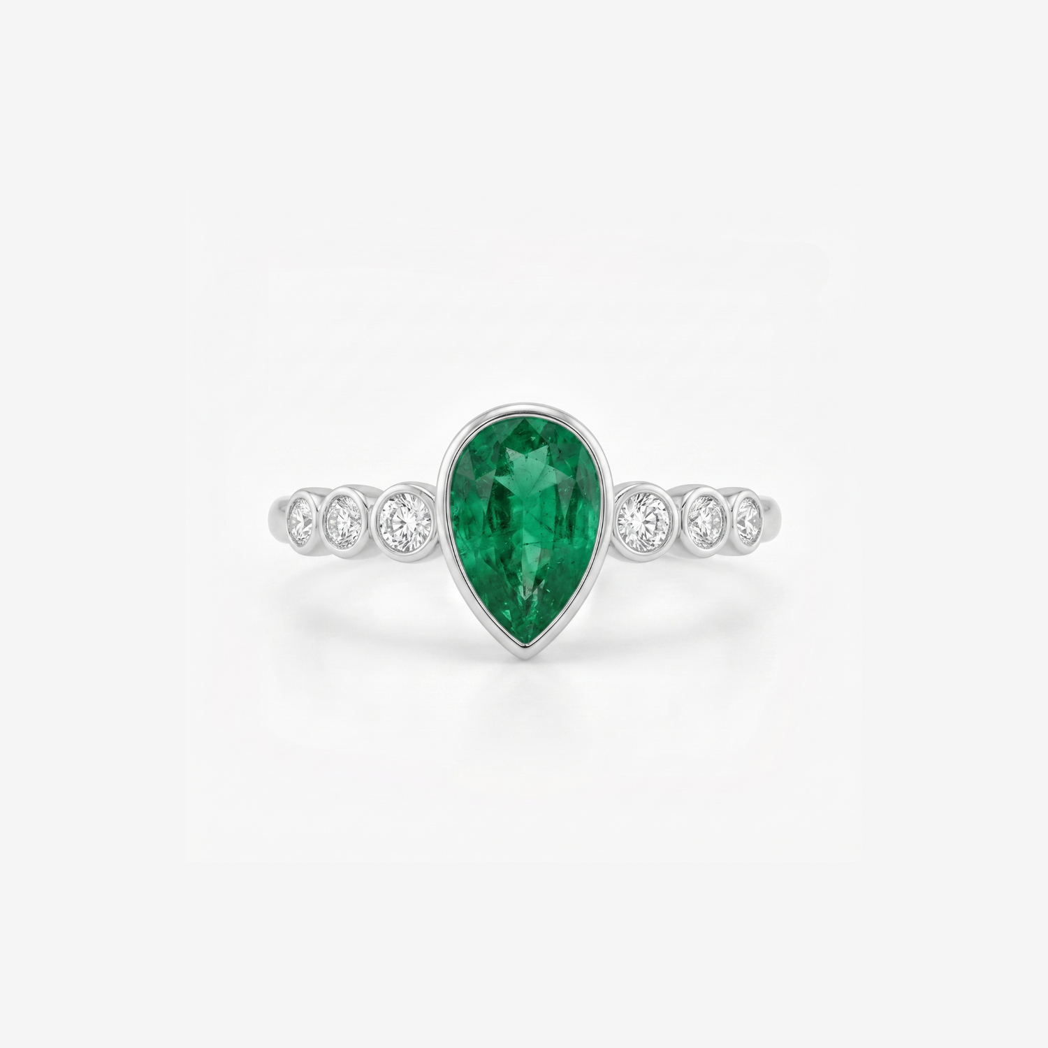 Vector Milgrain Platinum Plated Lab Grown Diamond Ring