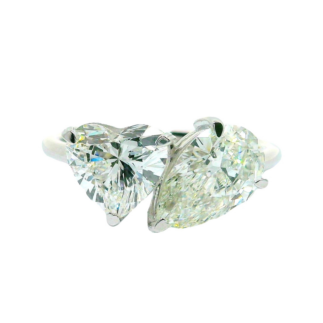 Twin Flame Embrace Solitaire Lab Grown Diamond Ring