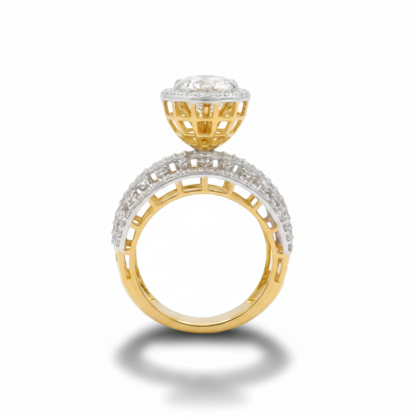 Royal Honeycomb Solitaire Lab Grown Diamond Ring