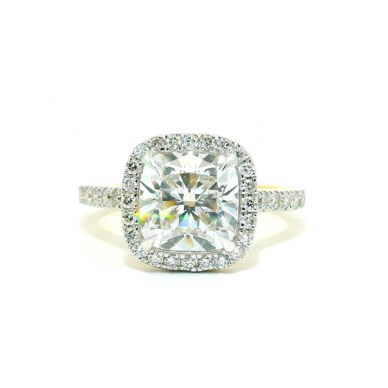 Serene Cushion Solitaire Lab Grown Diamond Ring