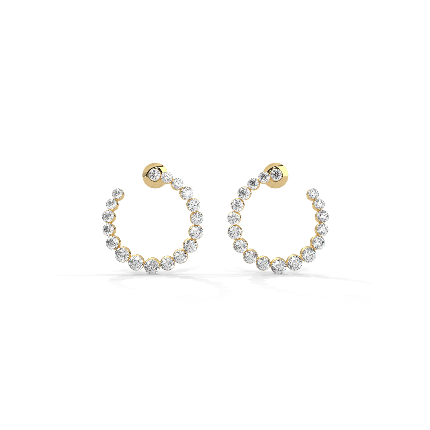 Celestial Halo Lab Grown Diamond Hoop Earrings