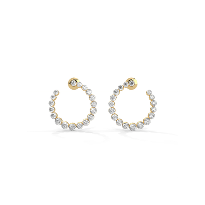 Celestial Halo Lab Grown Diamond Hoop Earrings