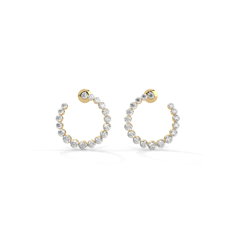 Celestial Halo Lab Grown Diamond Hoop Earrings