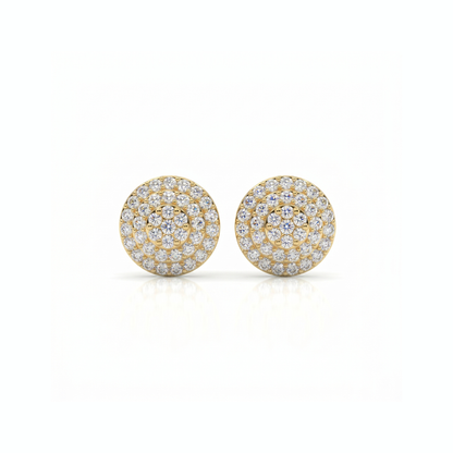 Celestial Radiance Lab Grown Diamond Stud Earrings