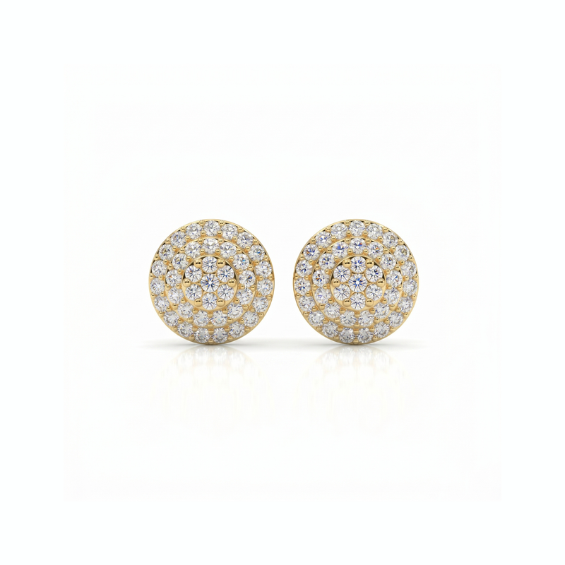Celestial Radiance Lab Grown Diamond Stud Earrings