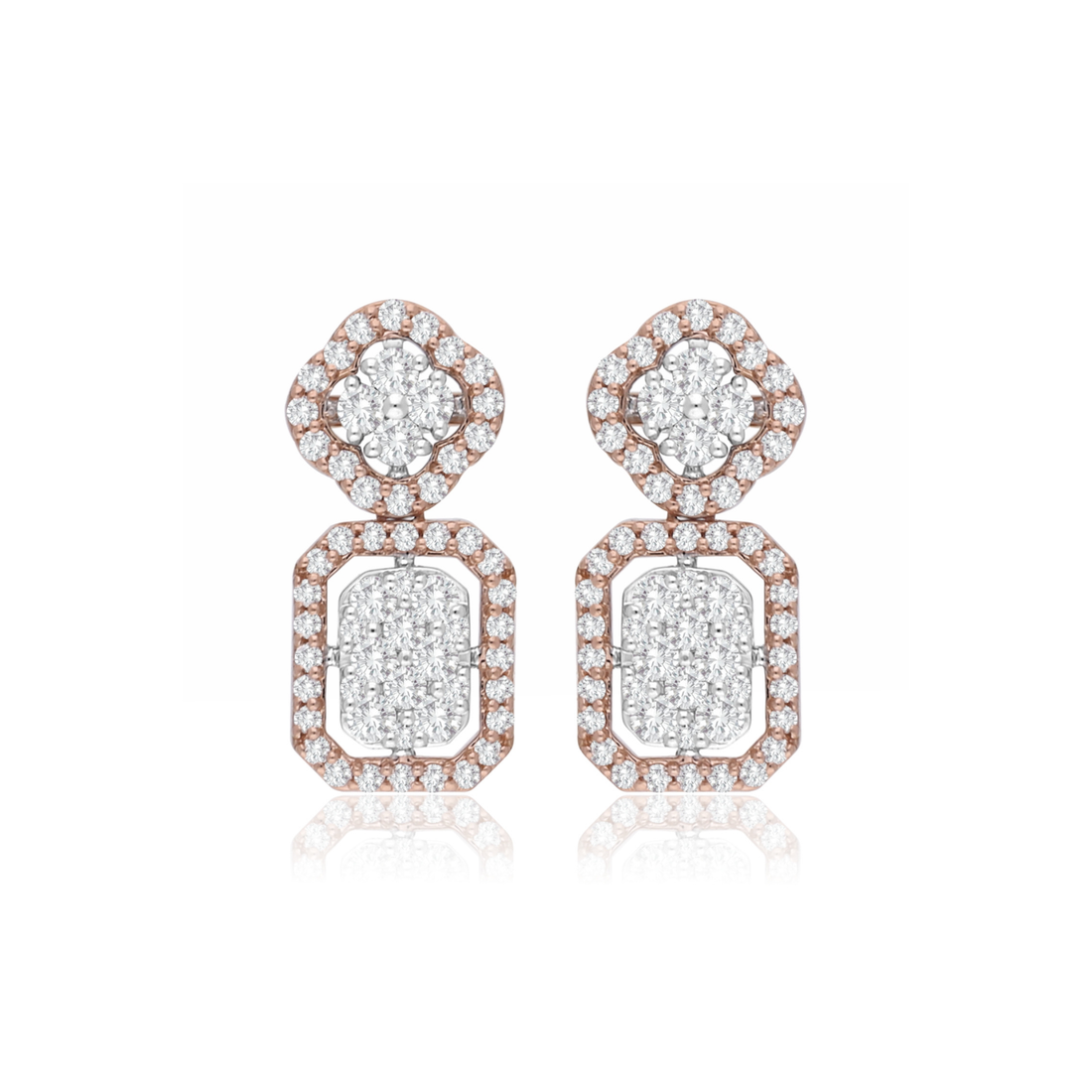 Art Deco Lab Grown Diamond Earrings