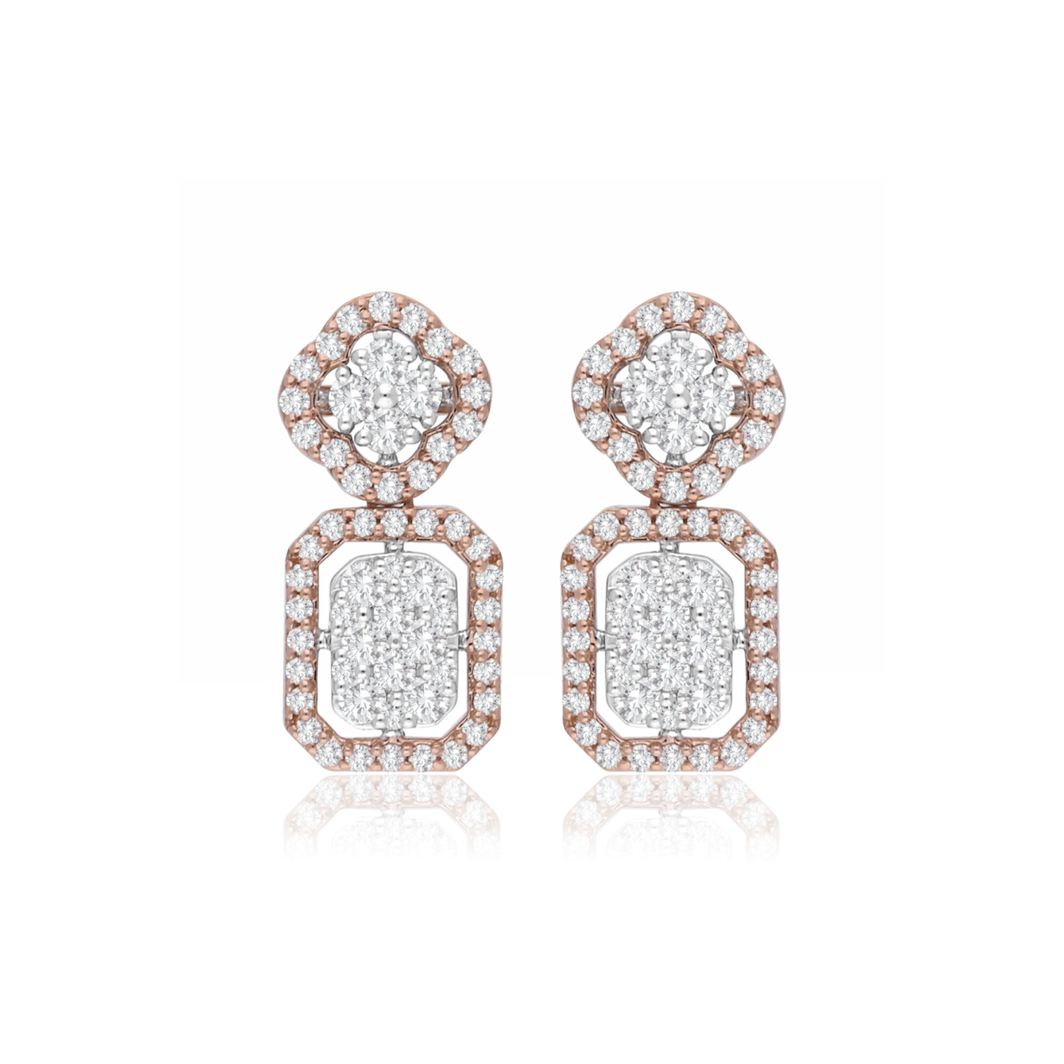 Art Deco Lab Grown Diamond Earrings