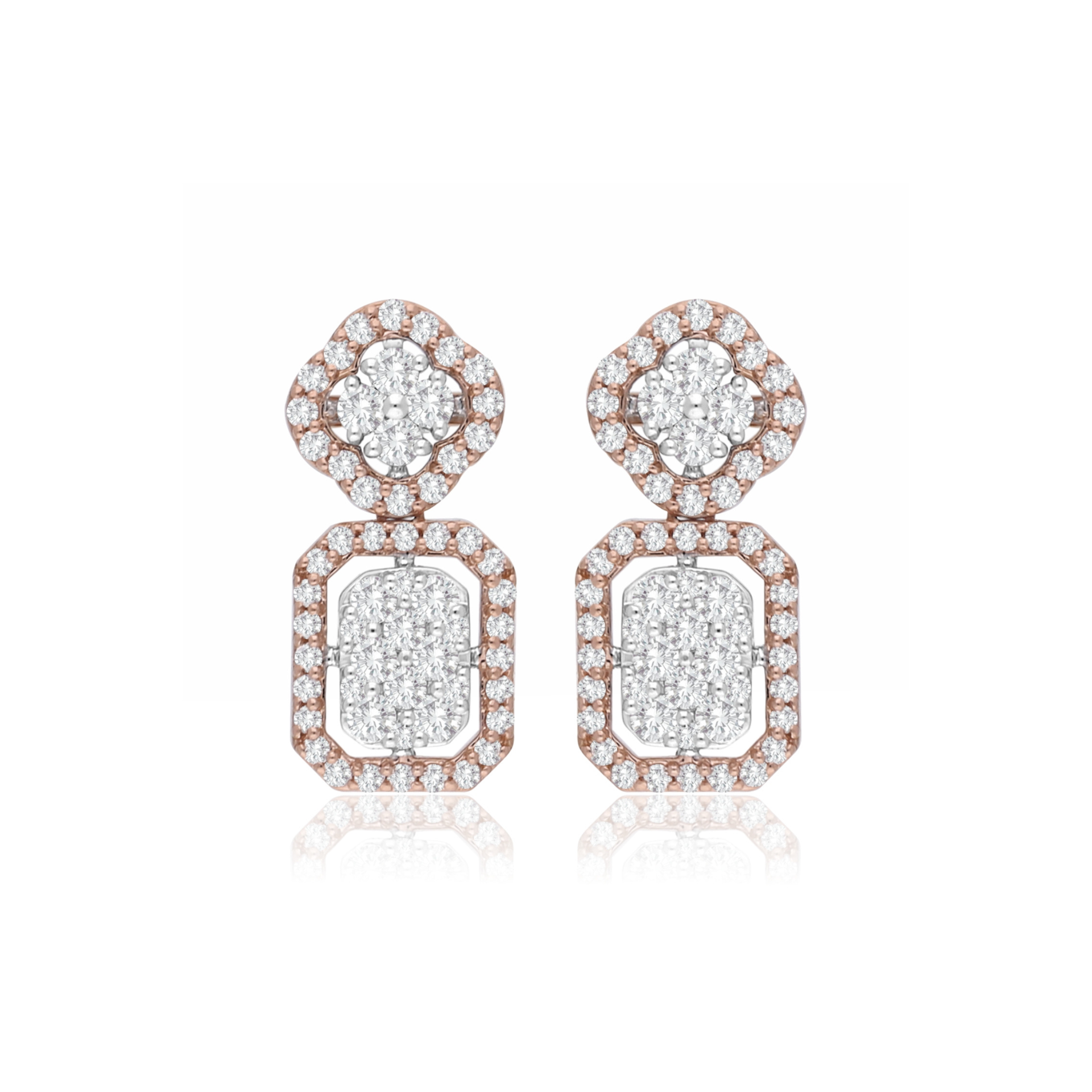 Art Deco Lab Grown Diamond Earrings