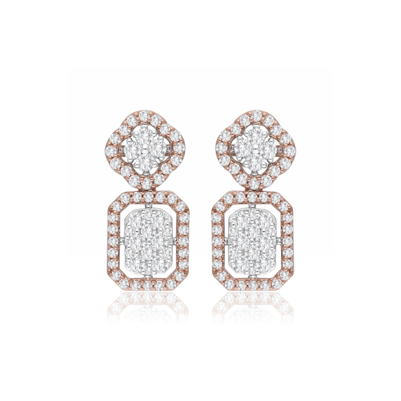 Art Deco Lab Grown Diamond Earrings