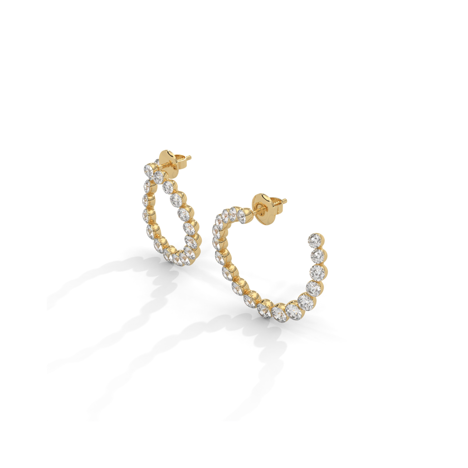 Celestial Halo Lab Grown Diamond Hoop Earrings