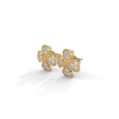 Clover Lab Grown Diamond Stud Earrings