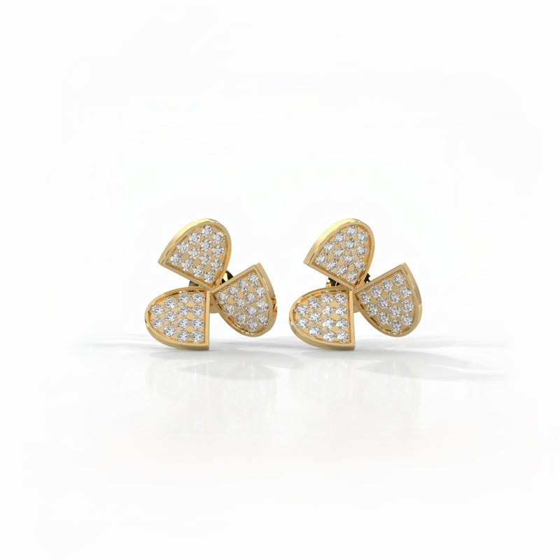 Clover Luxe Lab Grown Diamond Stud Earrings