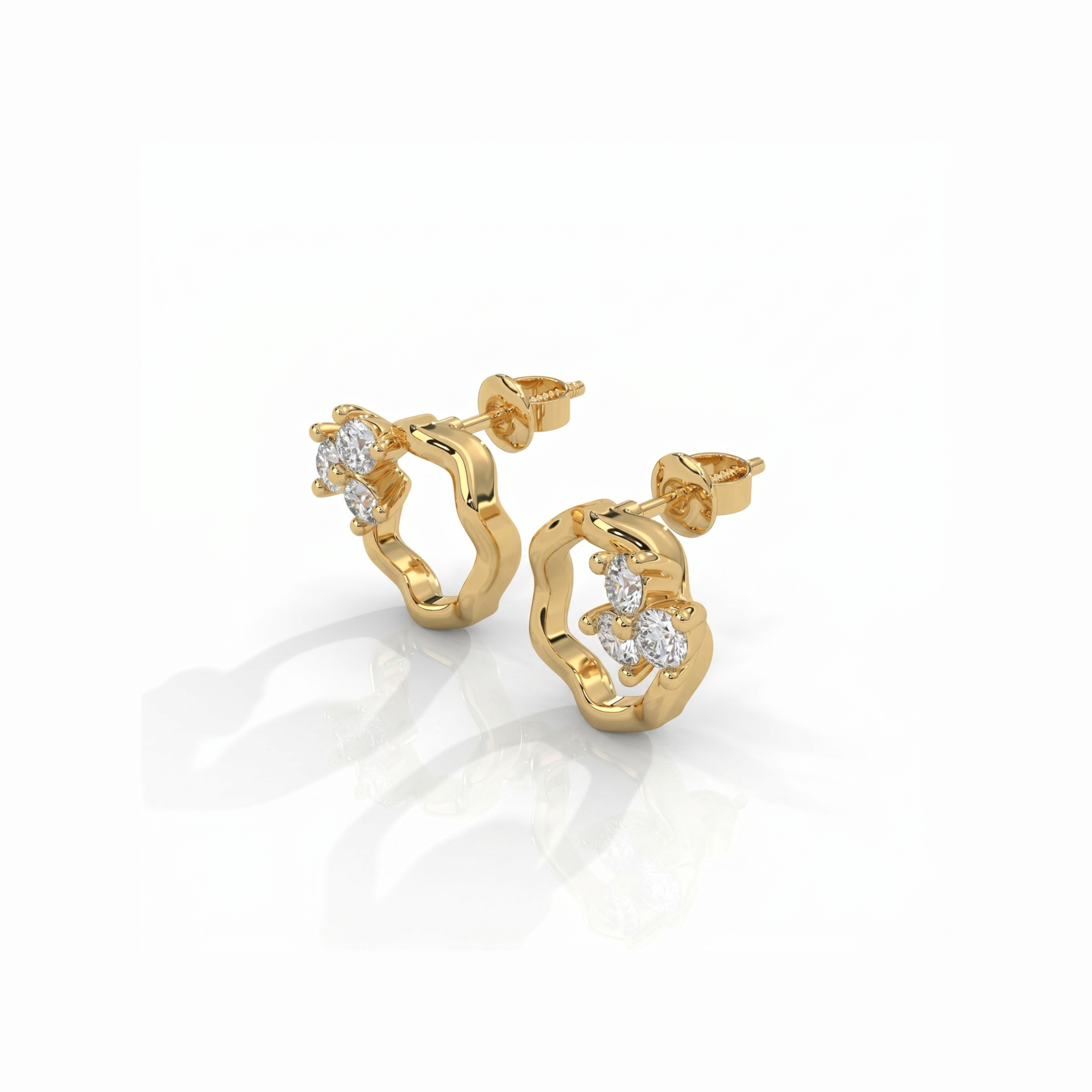 Blossom Loop Lab Grown Diamond Earrings