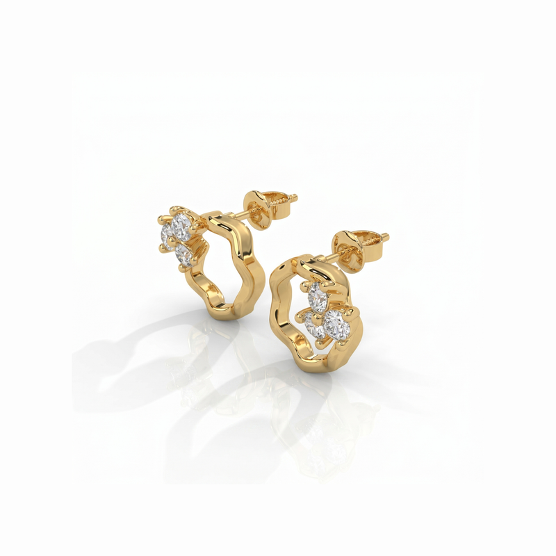 Blossom Loop Lab Grown Diamond Earrings