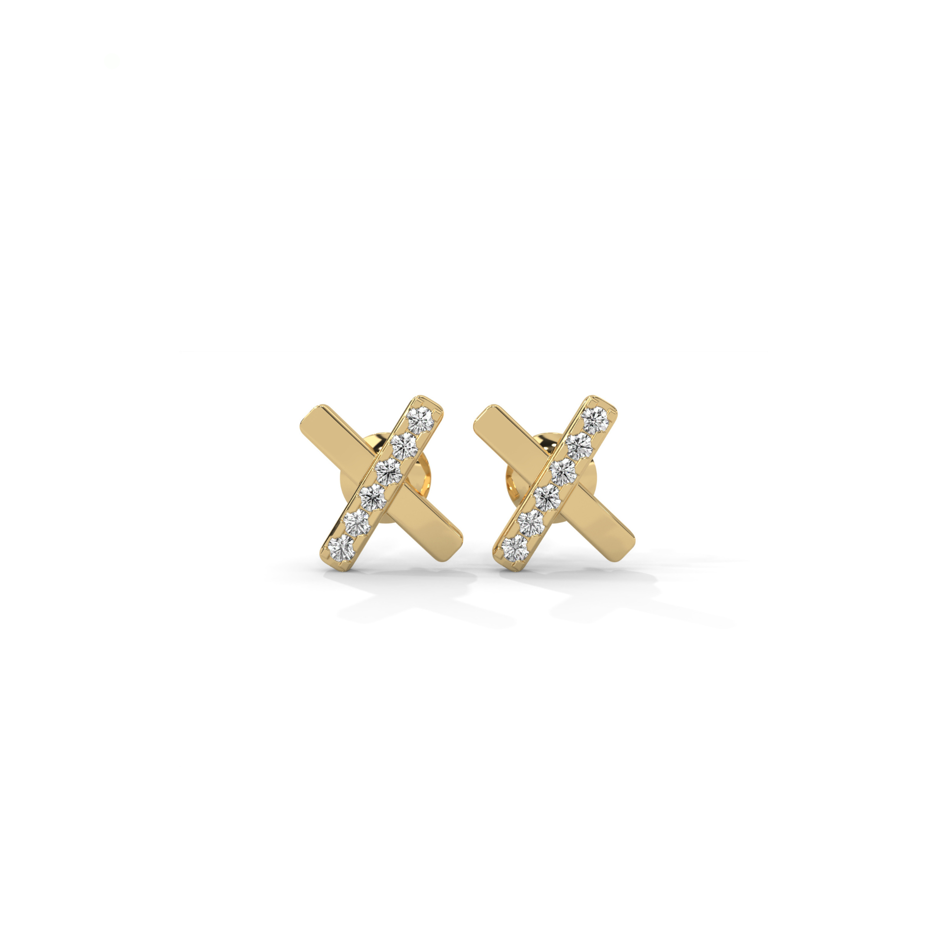 Embrace "X" Lab Grown Diamond Stud Earrings