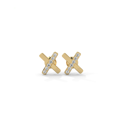 Embrace "X" Lab Grown Diamond Stud Earrings
