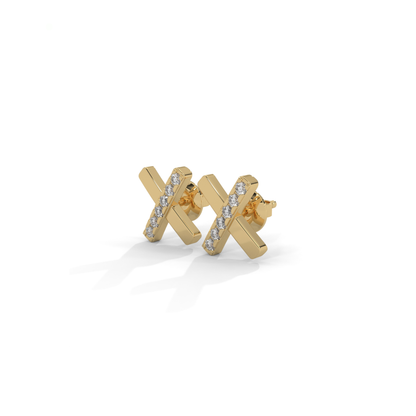 Embrace "X" Lab Grown Diamond Stud Earrings