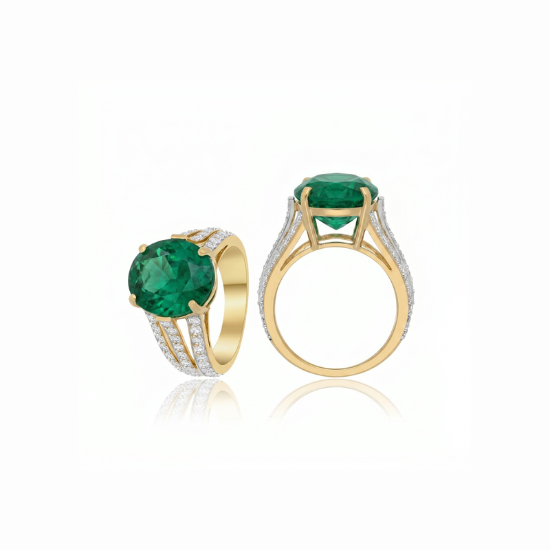 Aurelian Oval Lab Grown Gemstone Ring