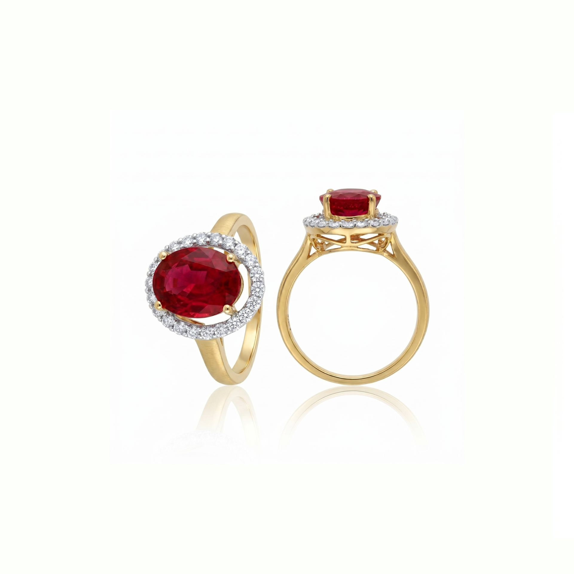Azurean Arch Lab Grown Gemstone Ring