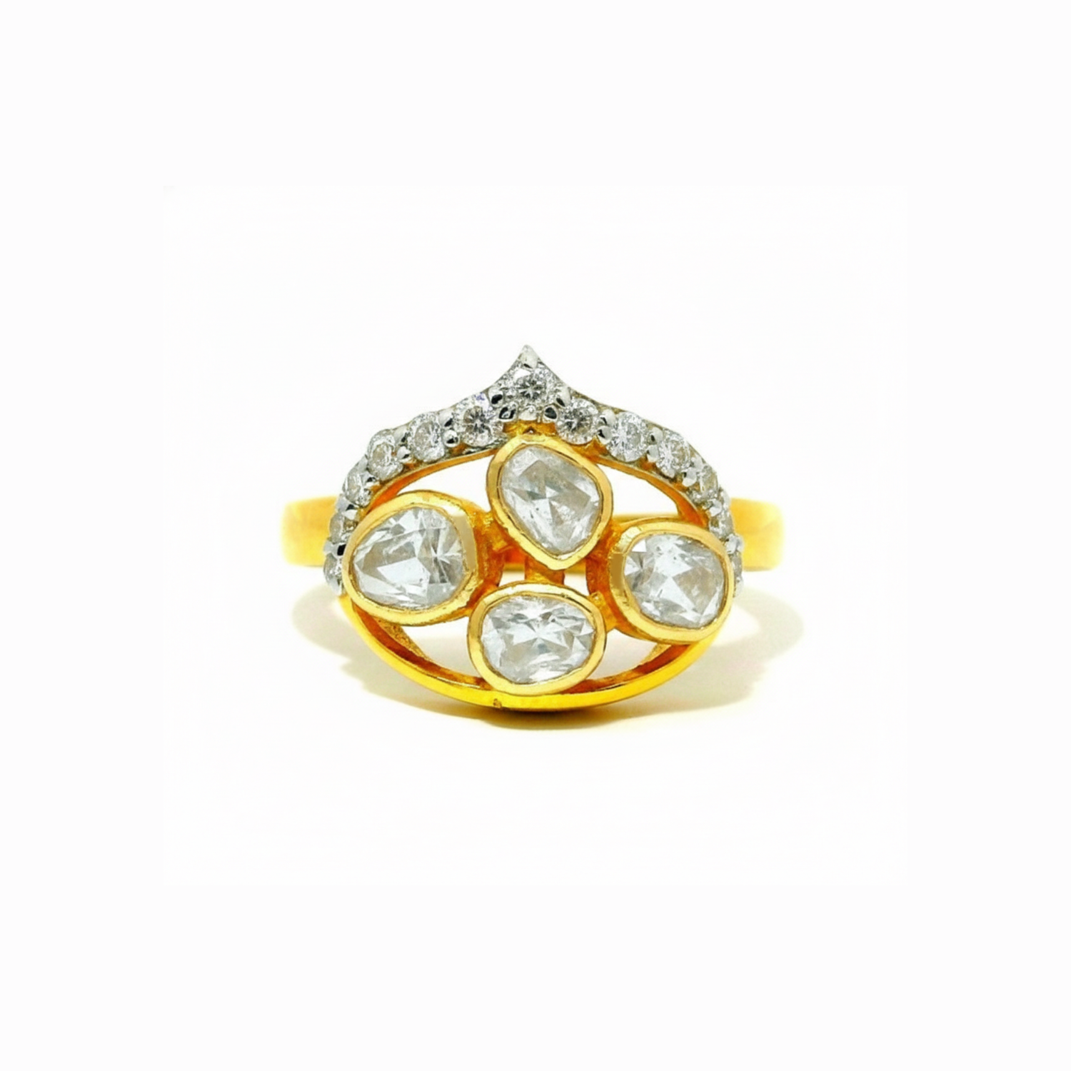 Imperial Tiara Lab Grown Polki Ring