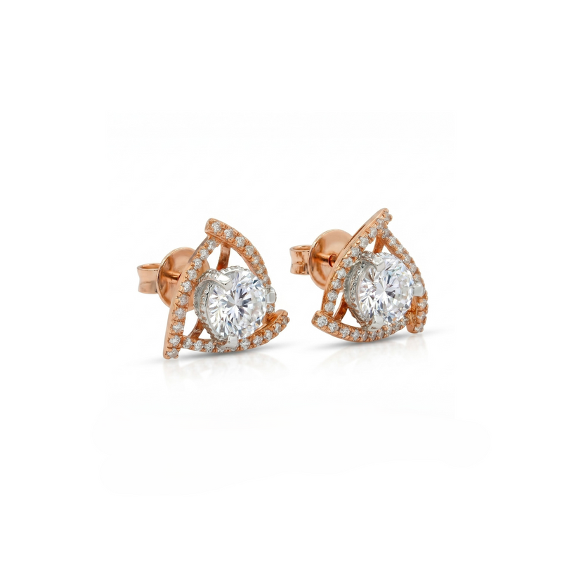 Crest Grace Solitaire Lab Grown Diamond Earrings