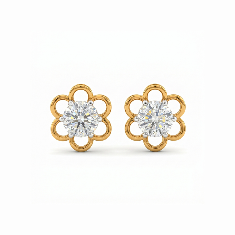 Blissful Blossom Lab Grown Diamond Earrings