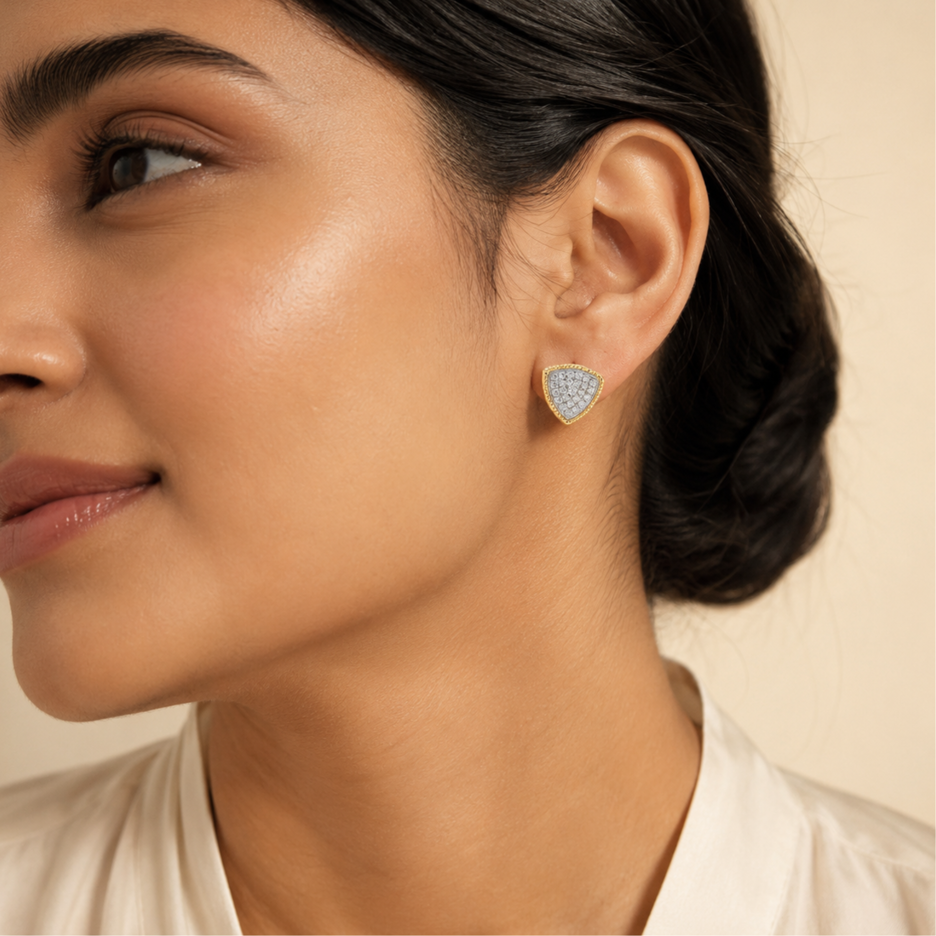 Radiant Shield Lab Grown Diamond Earrings