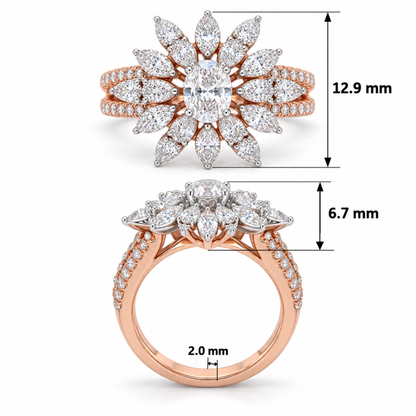 Wild Rose Radiance Lab Grown Diamond Ring