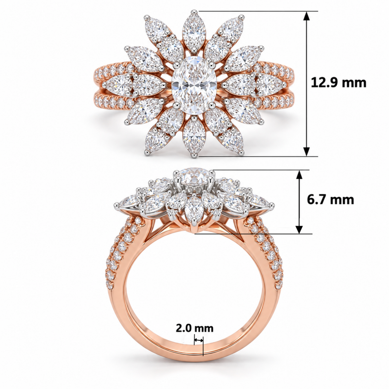 Wild Rose Radiance Lab Grown Diamond Ring