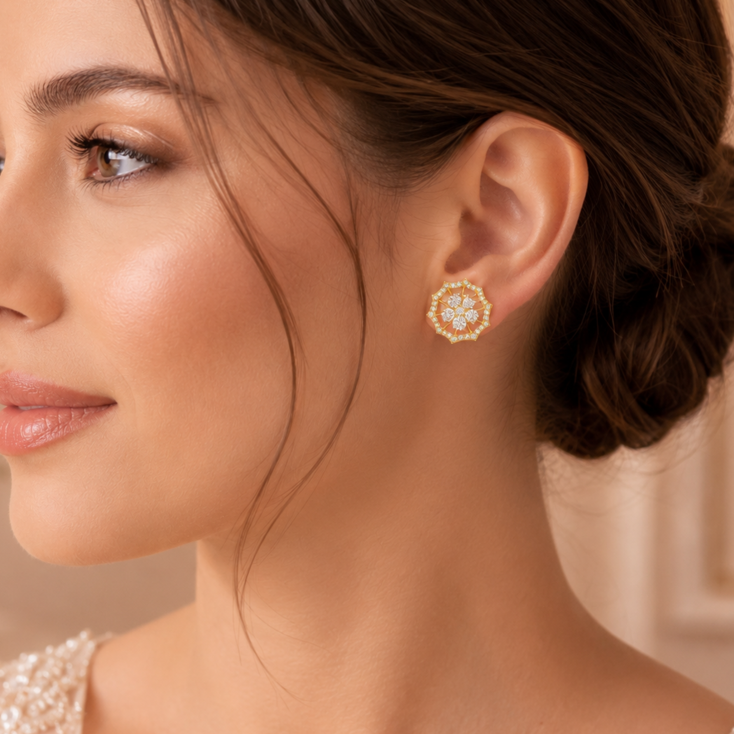 Regal Web Lab Grown Diamond Earrings