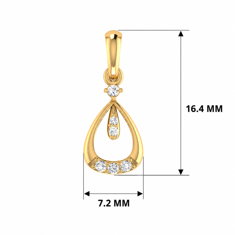 Solo Resonance Gold Plated Lab Grown Diamond Pendant