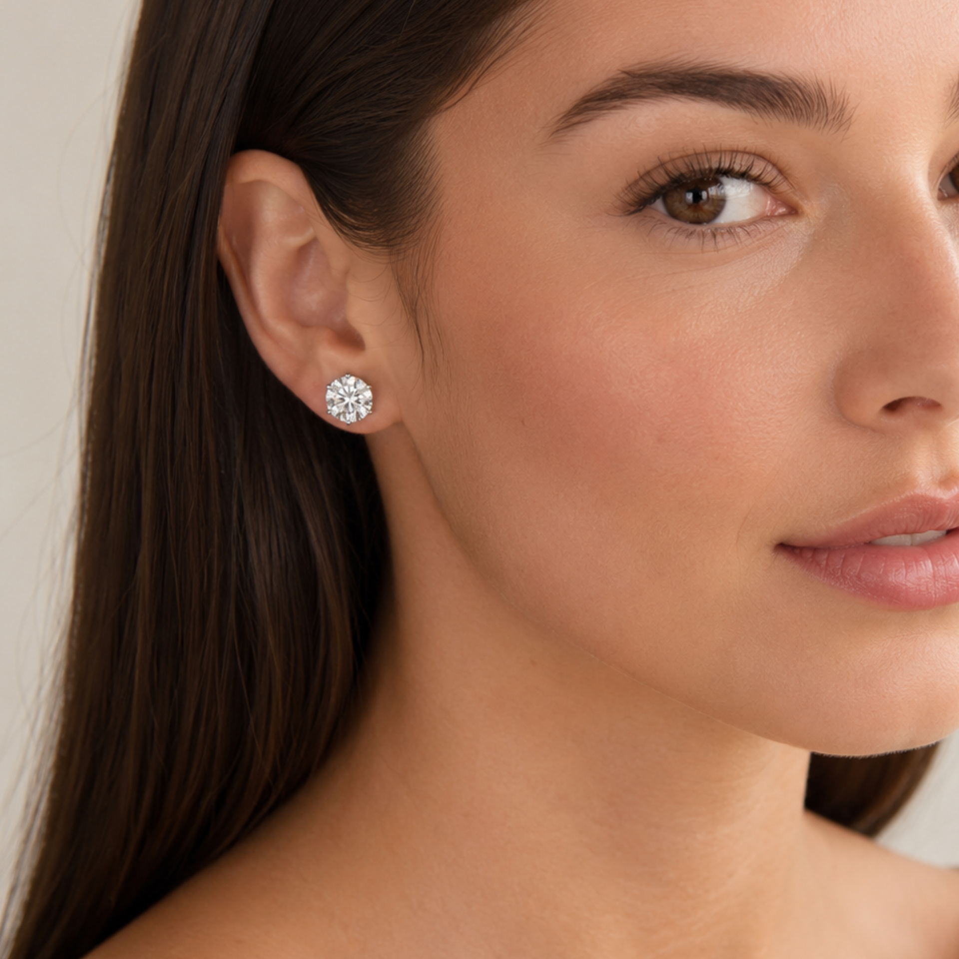 Radiant Point Solitaire Lab Grown Diamond Earring