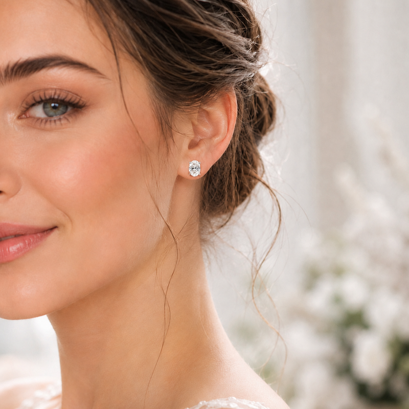 Pure Allure Solitaire Lab Grown Diamond Earrings