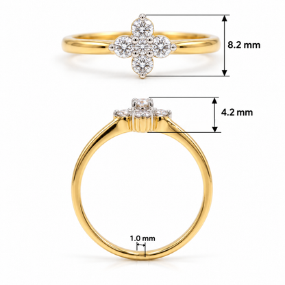 Velmira Petite Bloom Lab Grown Diamond Ring