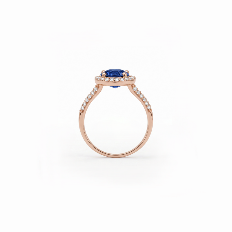 Azure Zenith Lab Grown Gemstone Ring