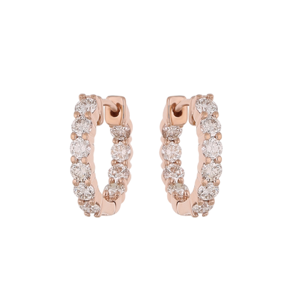 Rosewood Circlet Lab Grown Diamond Earrings