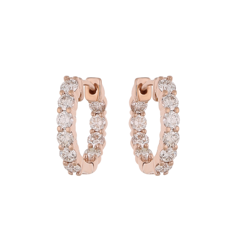 Rosewood Circlet Lab Grown Diamond Earrings