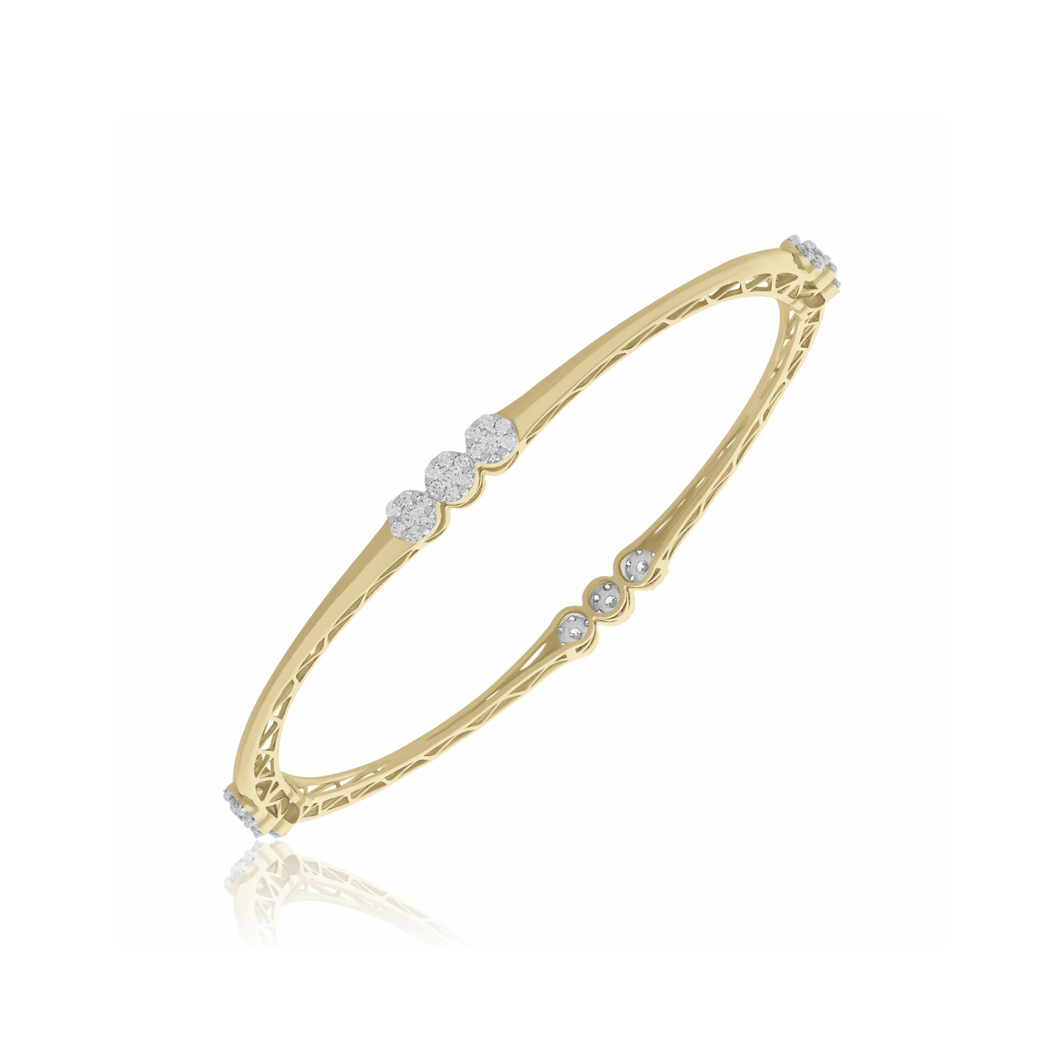 Ornate Taper Lab Grown Diamond Bangle