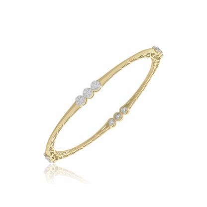 Ornate Taper Lab Grown Diamond Bangle