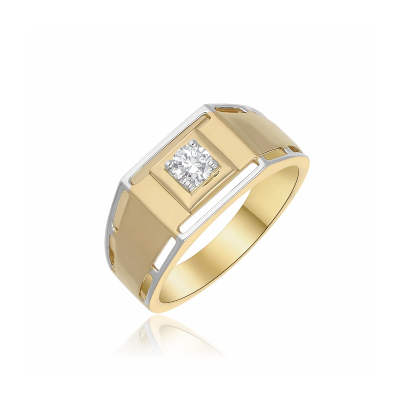 Men’s Skyline Signet Lab Grown Diamond Ring