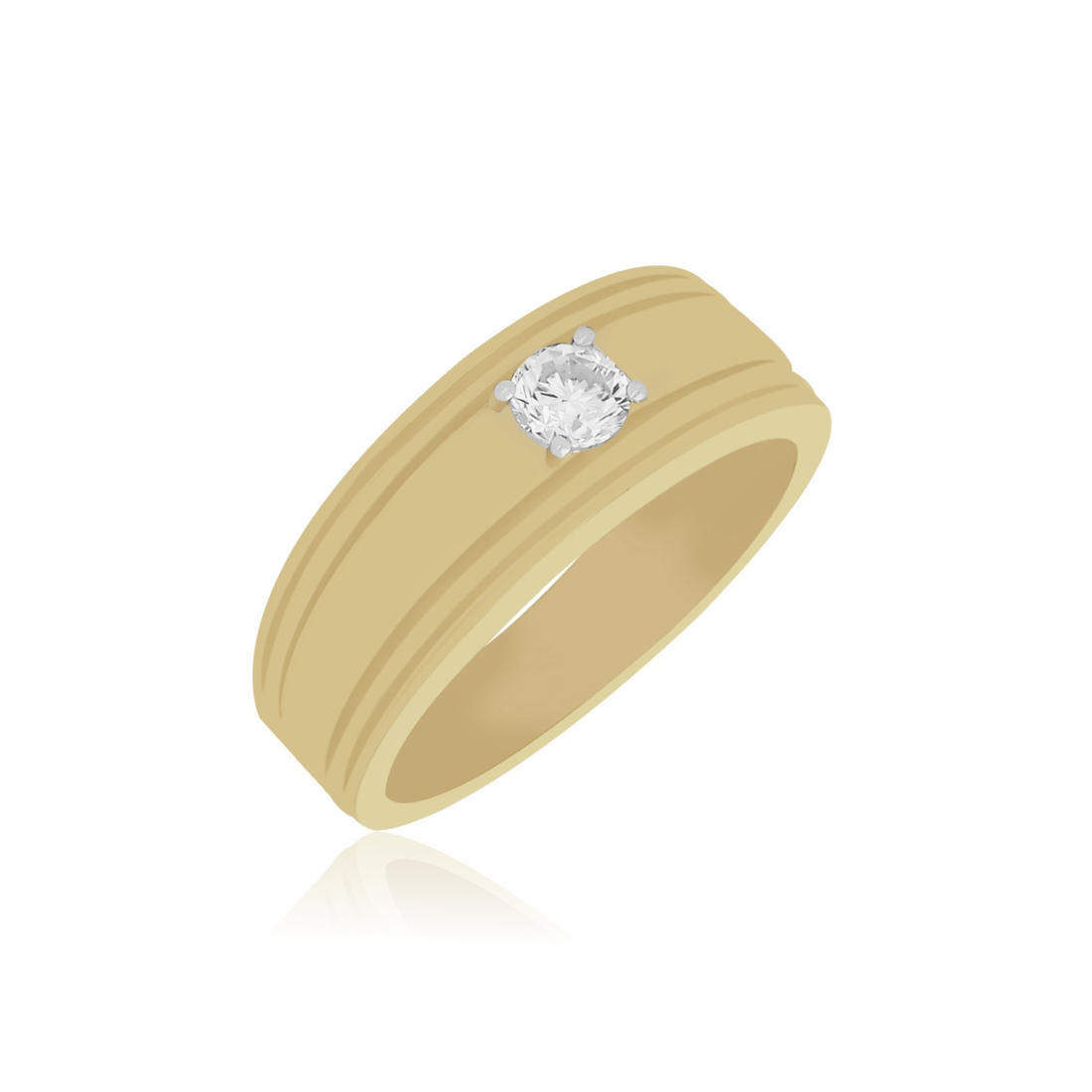 Men’s North Star Signet Lab Grown Diamond Ring
