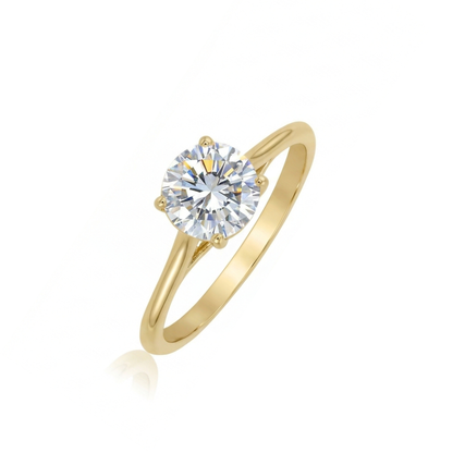 Classic Cathedral Solitaire Lab Grown Diamond Ring