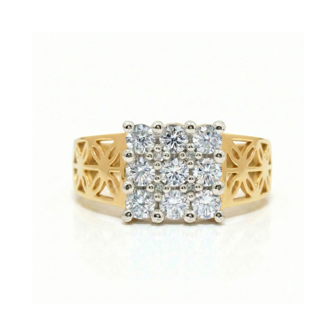 Imperial Square Cluster Lab Grown Diamond Ring