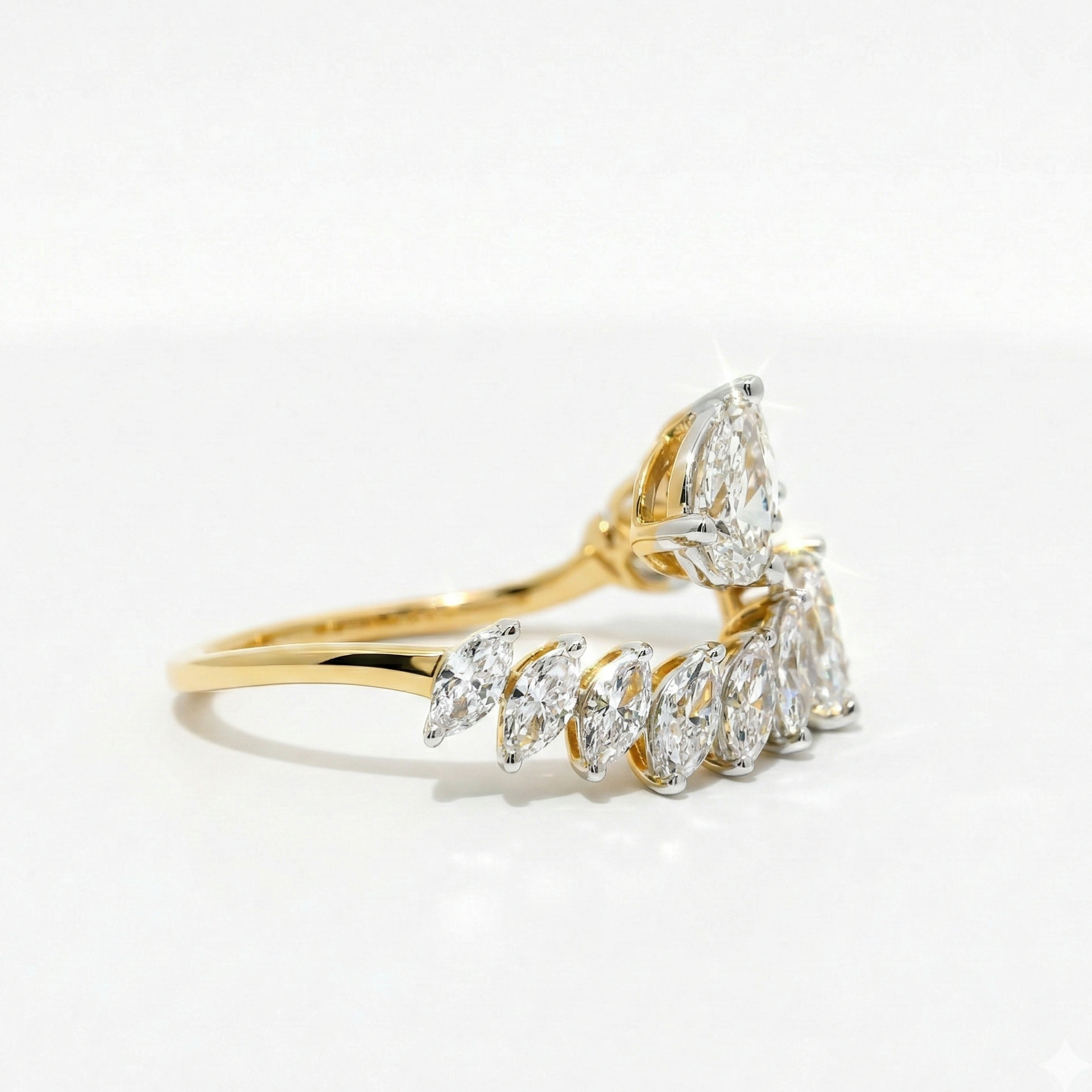 Comet Swirl Lab Grown Diamond Ring