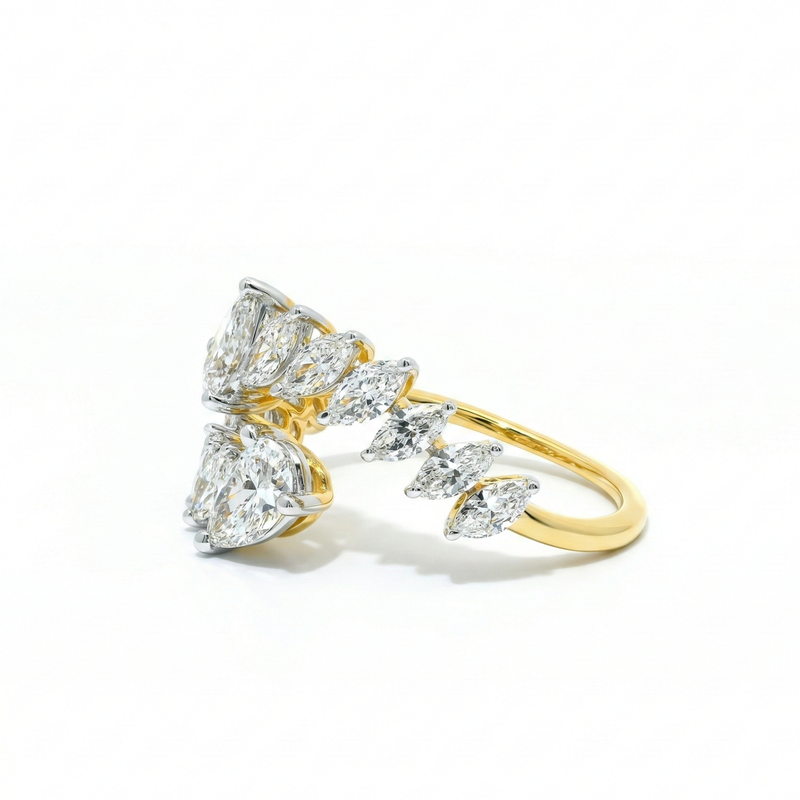 Comet Swirl Lab Grown Diamond Ring
