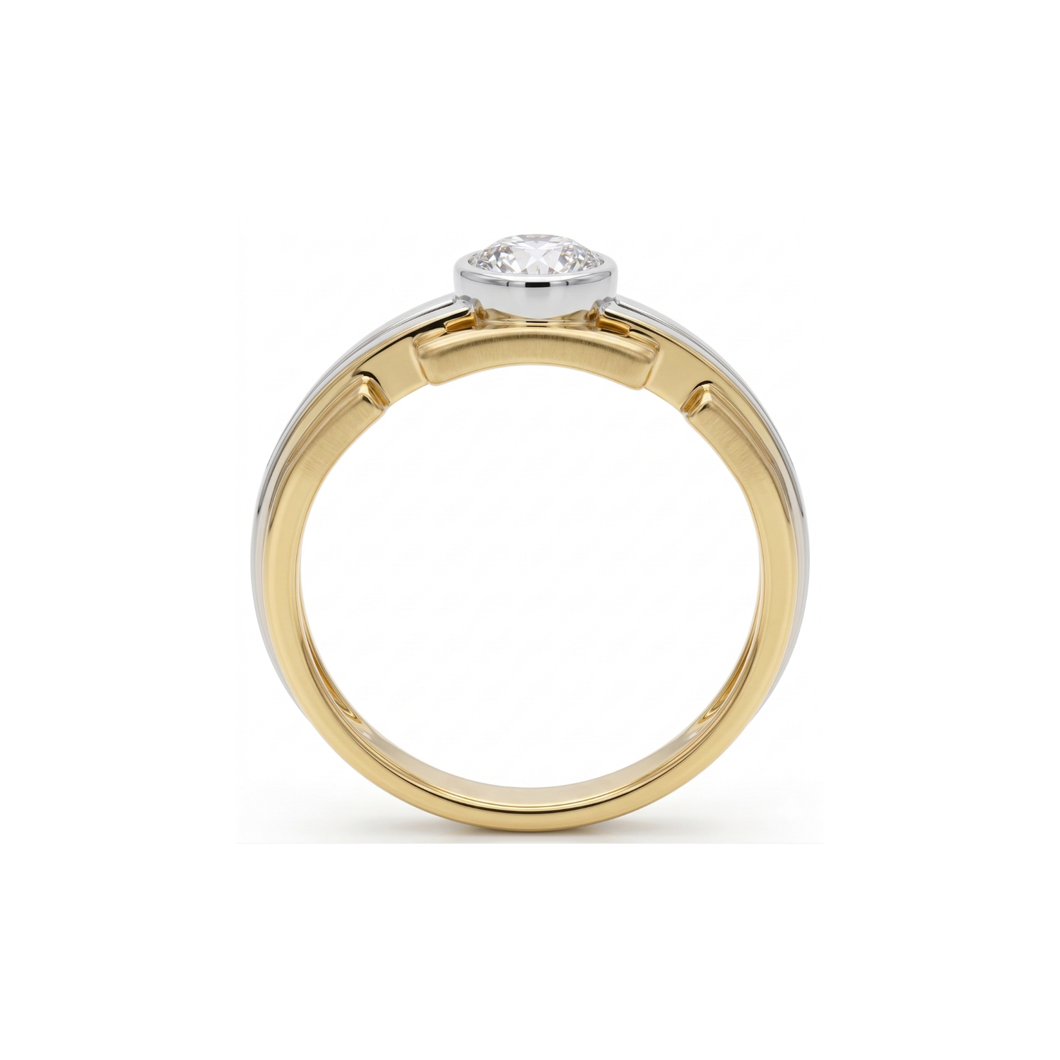 Dual Axis Solitaire Lab Grown Diamond Ring