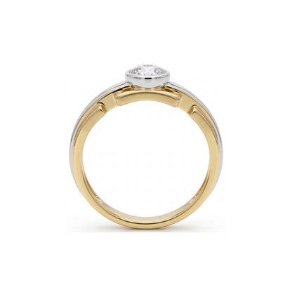 Dual Axis Solitaire Lab Grown Diamond Ring